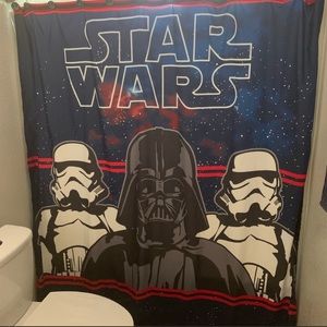 Star Wars Shower Curtain and Hooks
